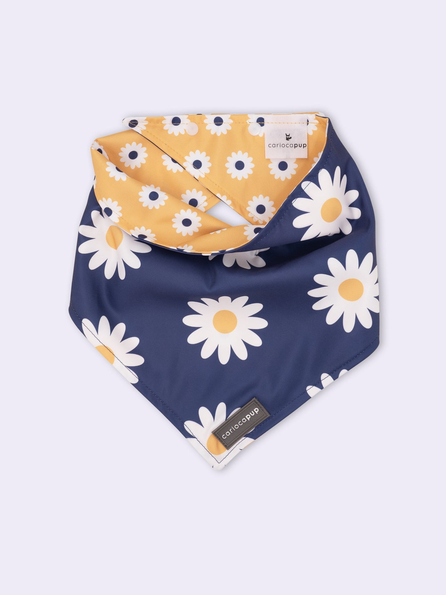 Bandana Pet Dupla Face Girly Flower Azul da CariocaPup