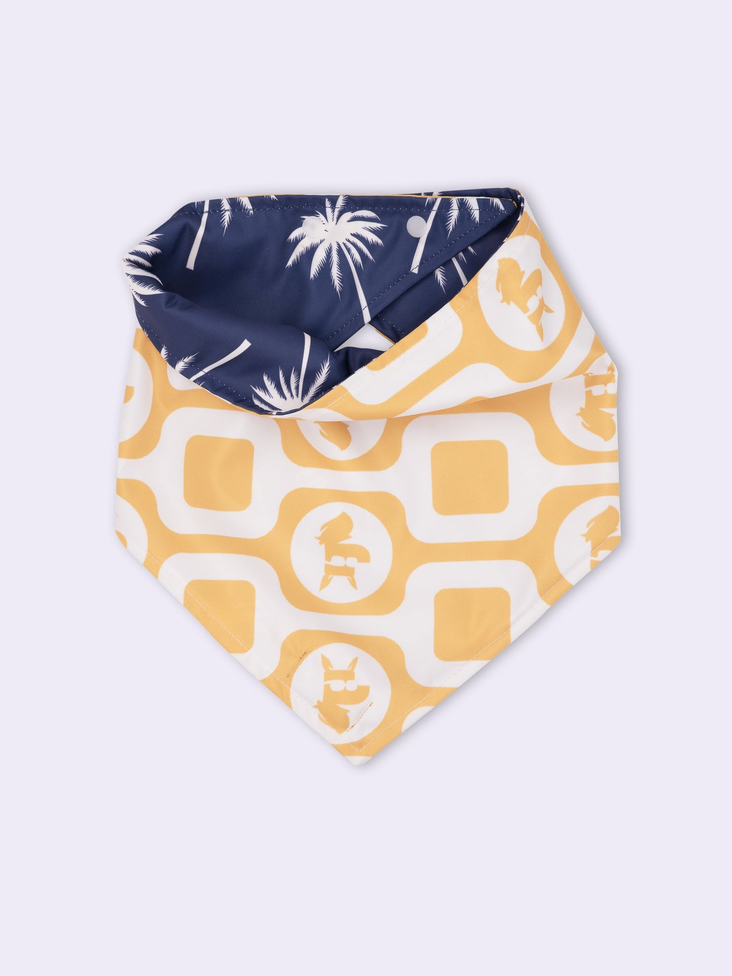 Bandana Pet Dupla Face Palm Trees Azul da CariocaPup