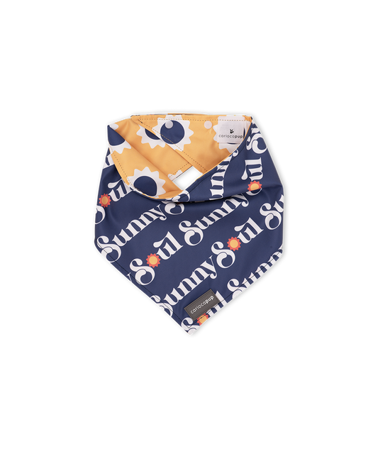Bandana Pet Dupla Face Sunny Soul Azul da CariocaPup