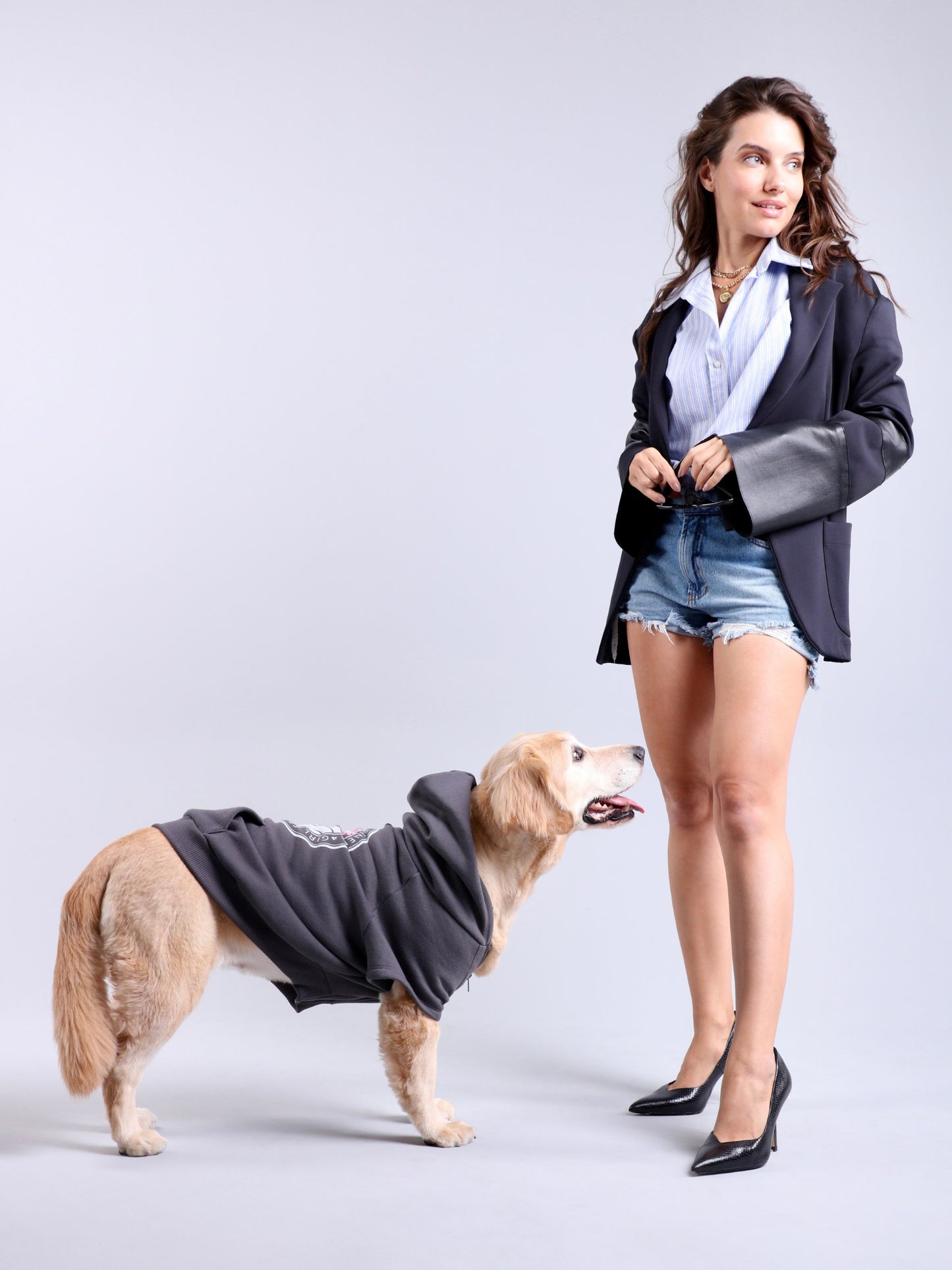 Moletom Hoodie Pet Selo Girl From Ipanema Cinza da CariocaPup