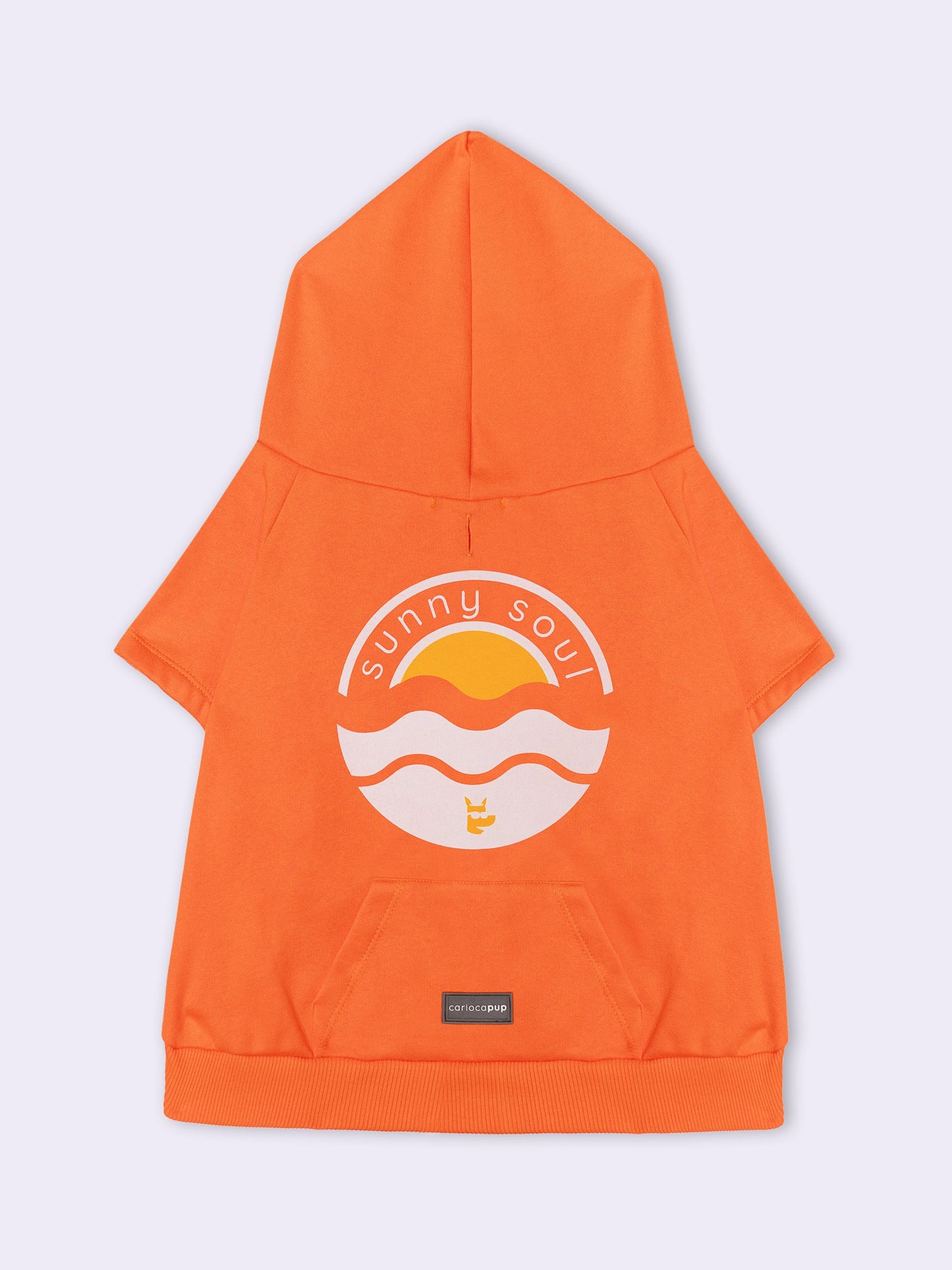 Moletom Hoodie Pet Sunny Soul Laranja da CariocaPup