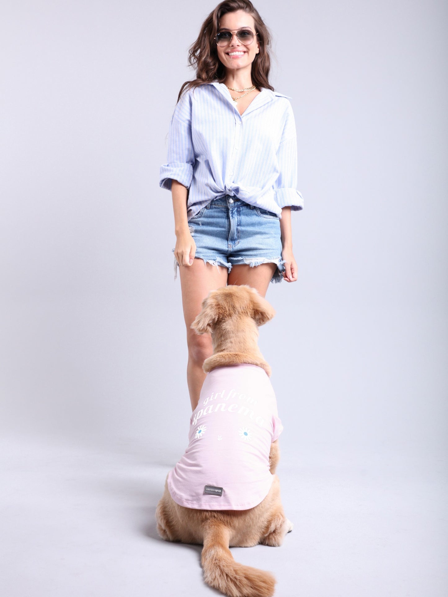 T-Shirt Pet Girl from Ipanema Rosa da CariocaPup