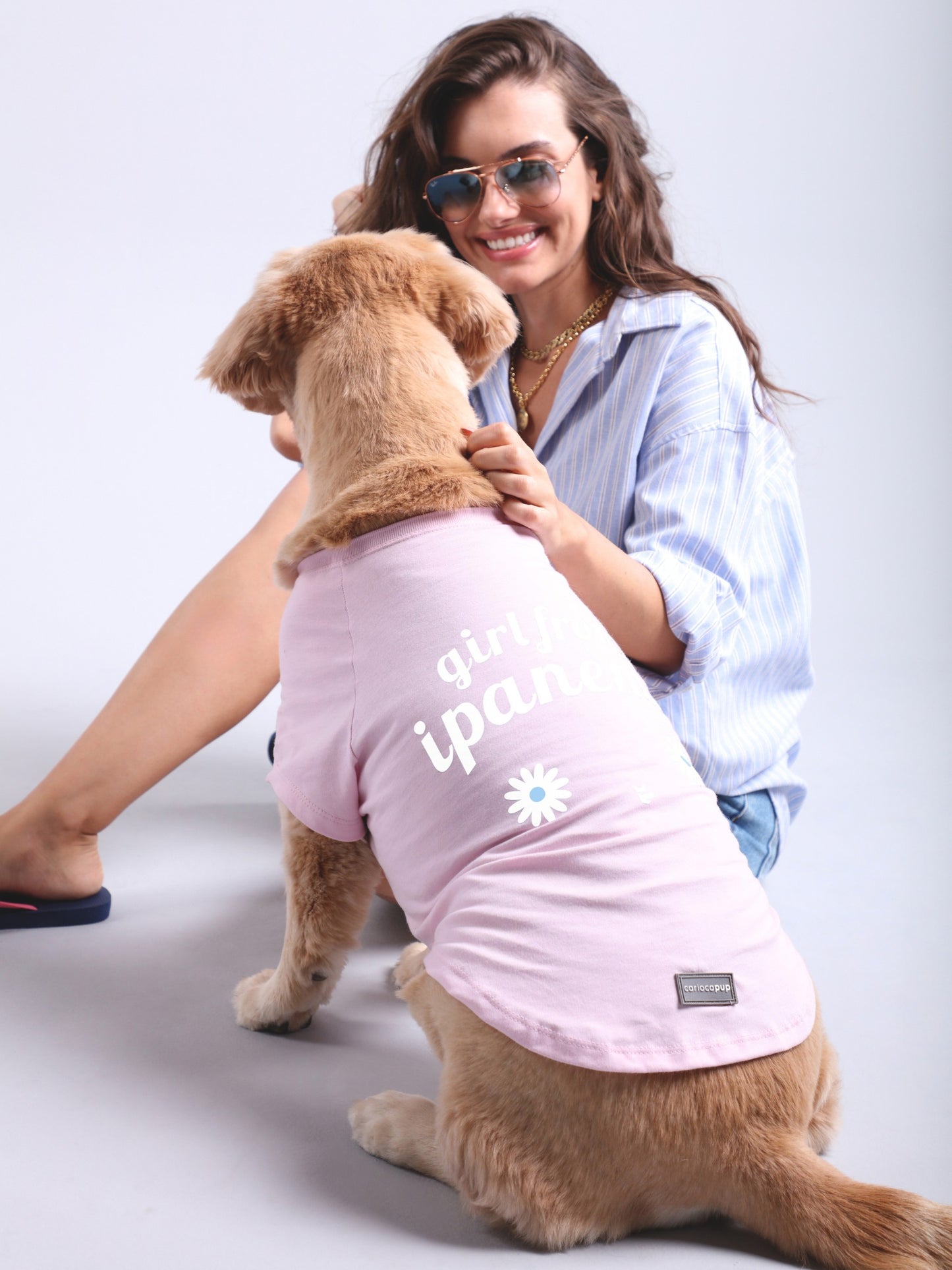 T-Shirt Pet Girl from Ipanema Rosa da CariocaPup