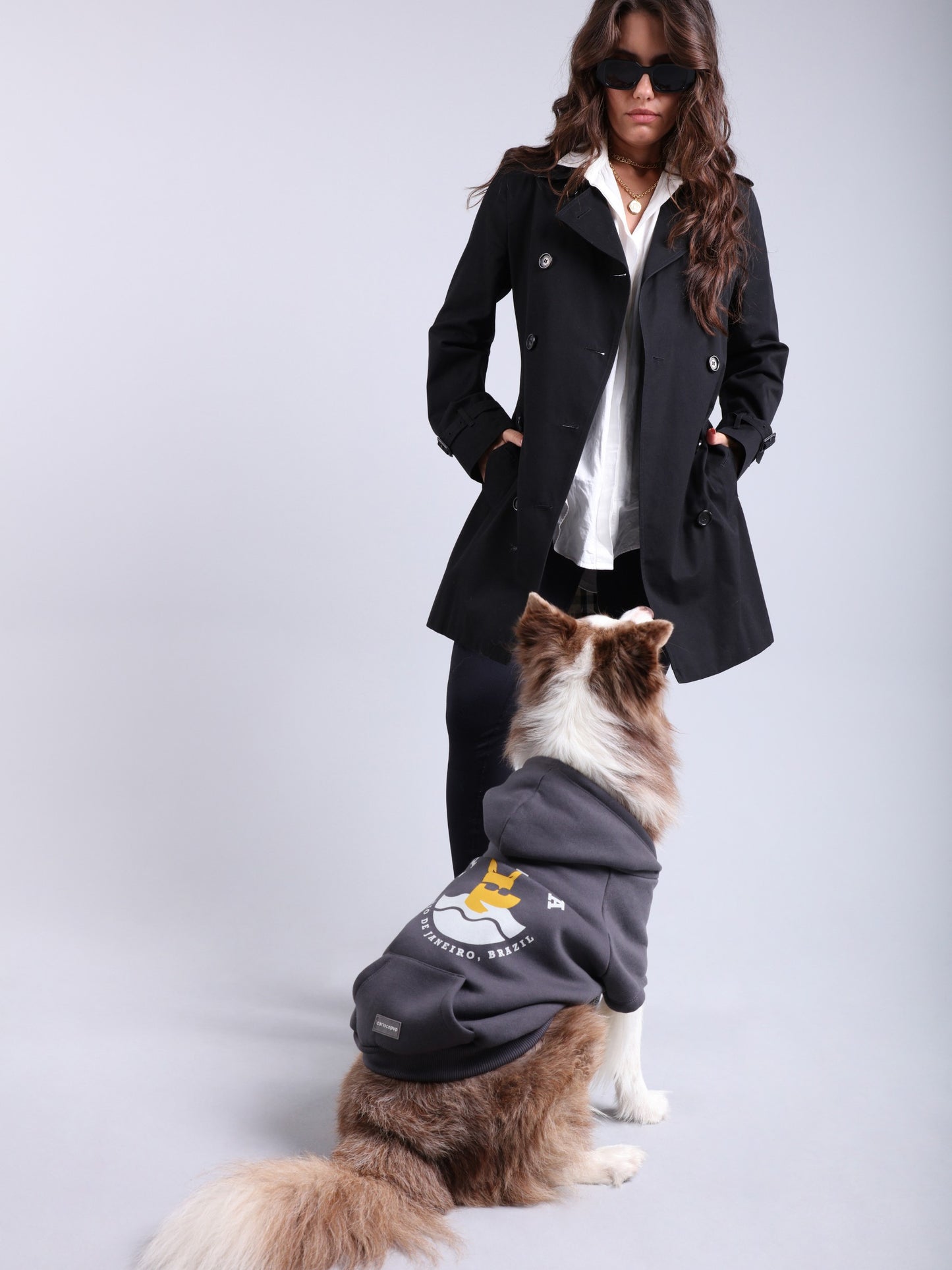 Moletom Hoodie Pet Ipanema Chumbo da CariocaPup