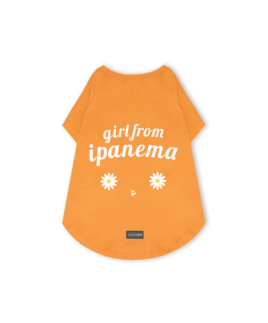 T-Shirt Girl From Ipanema Laranja da CariocaPup