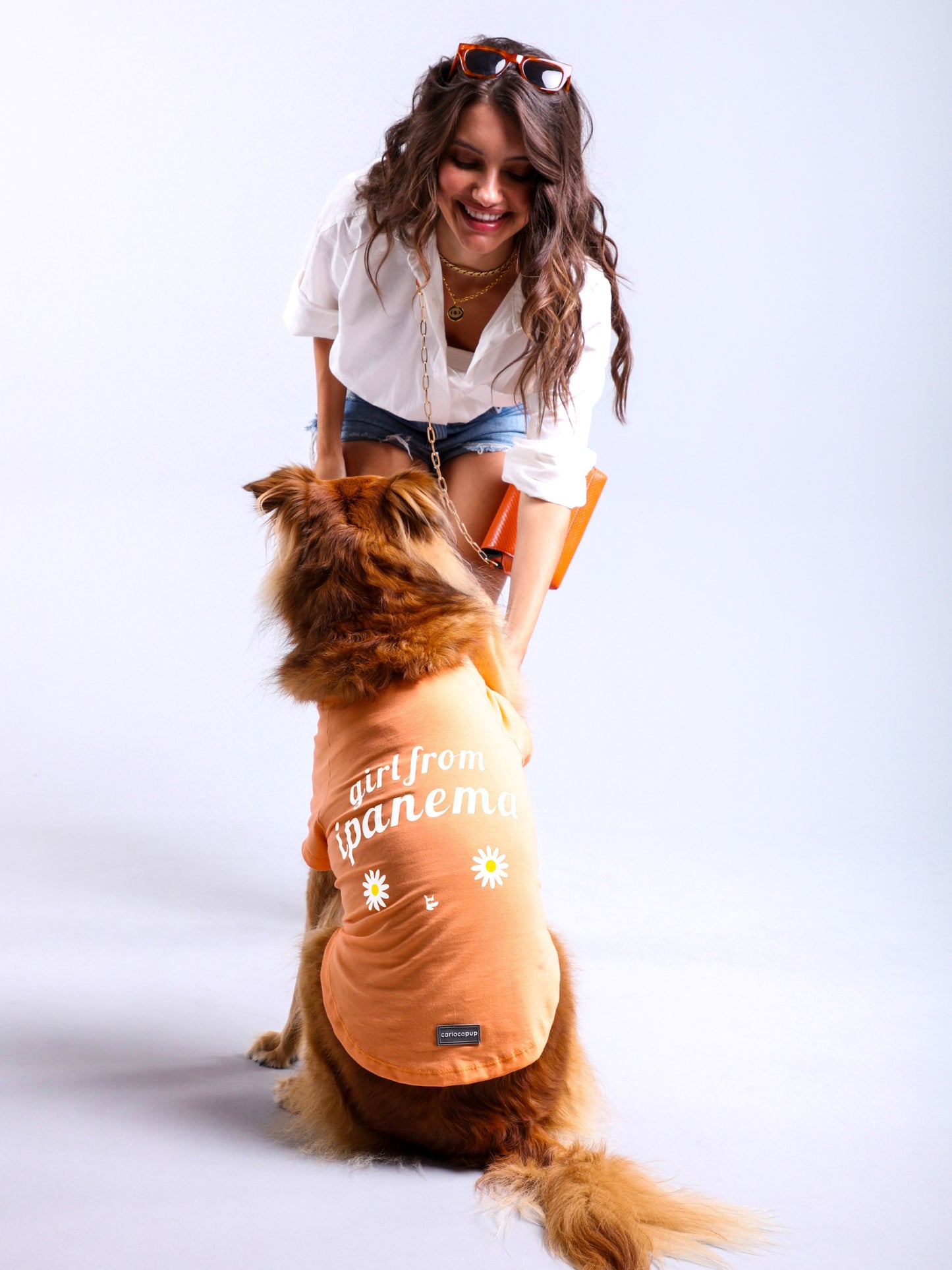 T-Shirt Girl From Ipanema Laranja da CariocaPup
