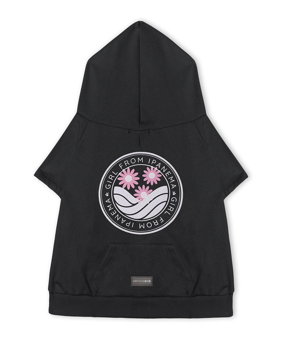 Moletom Hoodie Pet Selo Girl From Ipanema Cinza da CariocaPup