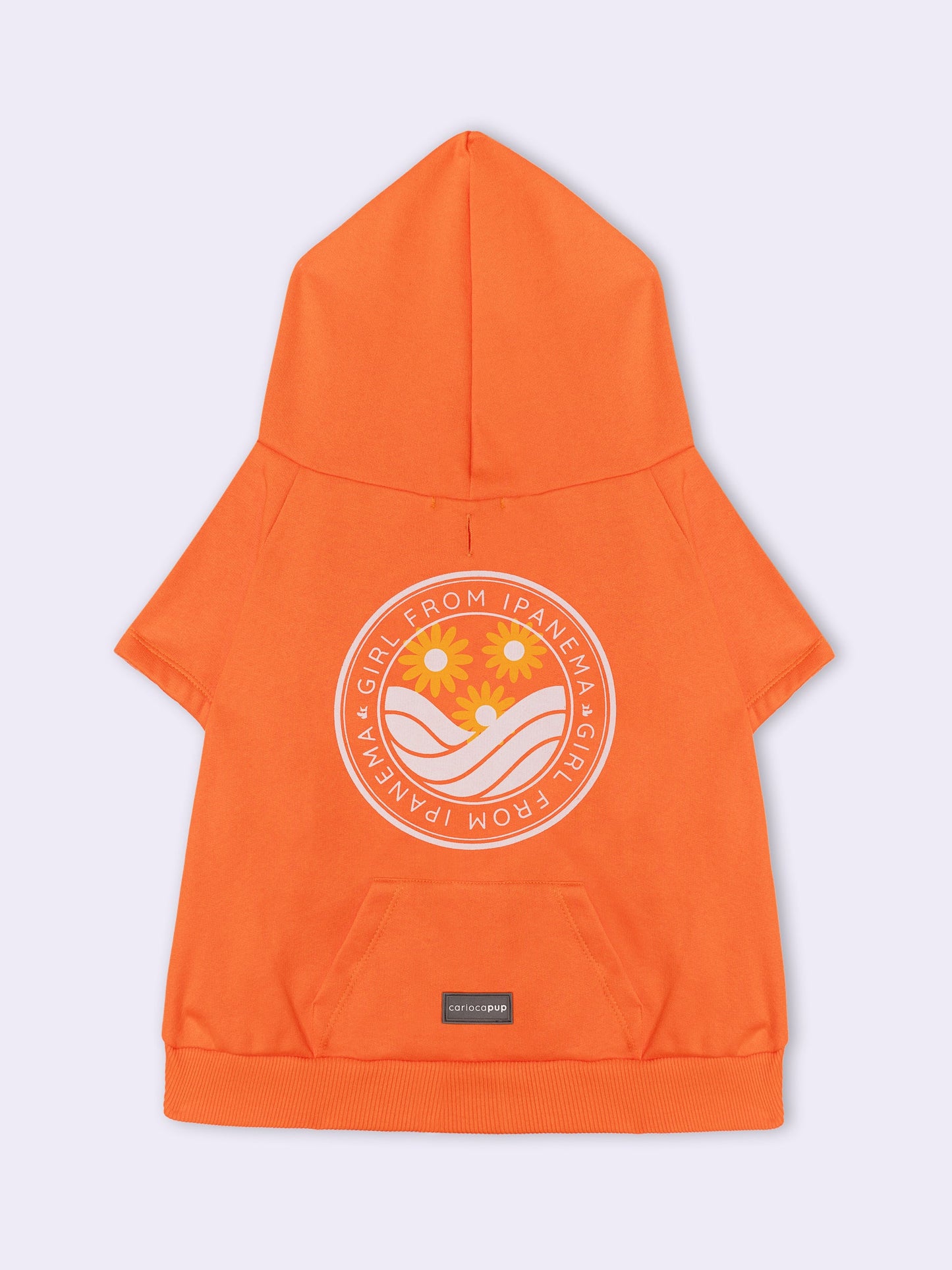Moletom Hoodie Pet Selo Girl From Ipanema Laranja da CariocaPup