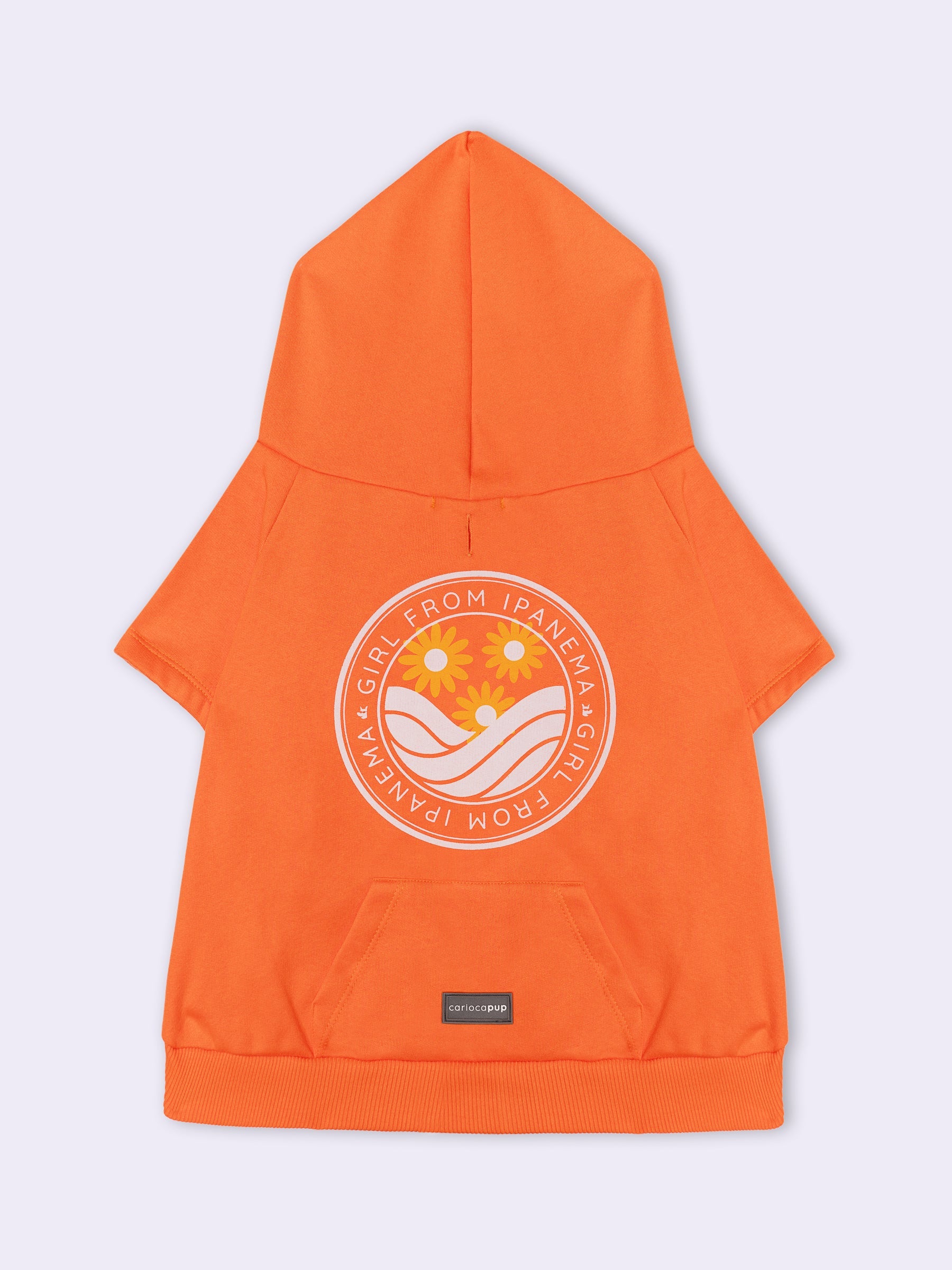 Moletom Hoodie Pet Selo Girl From Ipanema Laranja da CariocaPup