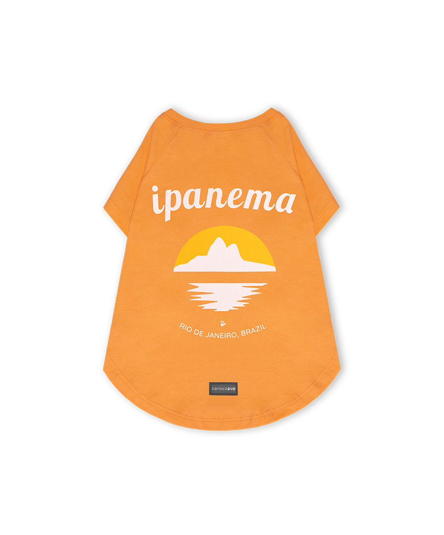 T-Shirt Ipanema Laranja da CariocaPup