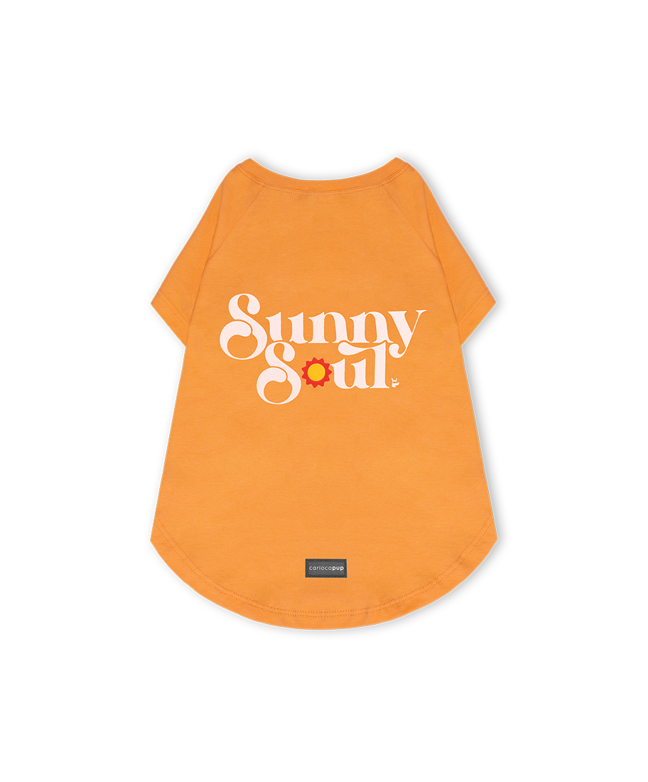 T-Shirt Sunny Soul Laranja da CariocaPup